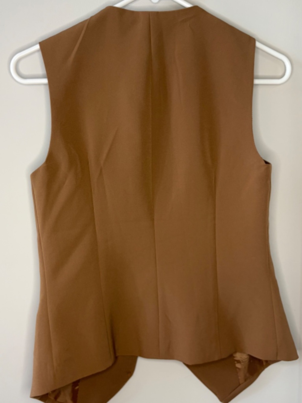 Sincerely Jules Camel Tan Tailored Suit Vest. Size Small. - Picture 4 of 4